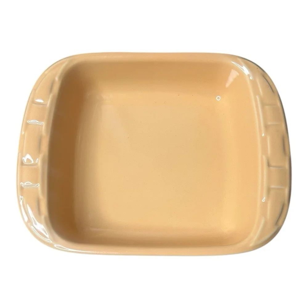 Longaberger Butternut 8x8 Ceramic Baking Dish Square Ovenware USA